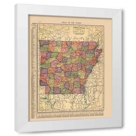 Arkansas - Hammond 1910 White Modern Wood Framed Art Print by Hammond