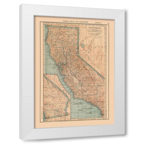 California - Reynold 1921 White Modern Wood Framed Art Print by Reynold