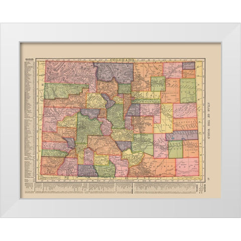 Colorado - Hammond 1910 White Modern Wood Framed Art Print by Hammond