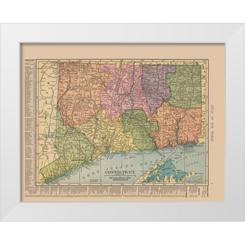 Connecticut - Hammond 1910 White Modern Wood Framed Art Print by Hammond