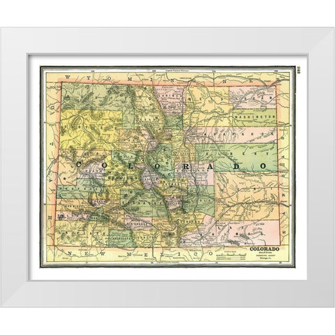 Colorado - Johnson 1888 White Modern Wood Framed Art Print by Johnson