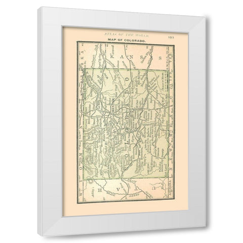 Colorado - Alden 1886 White Modern Wood Framed Art Print by Unknown