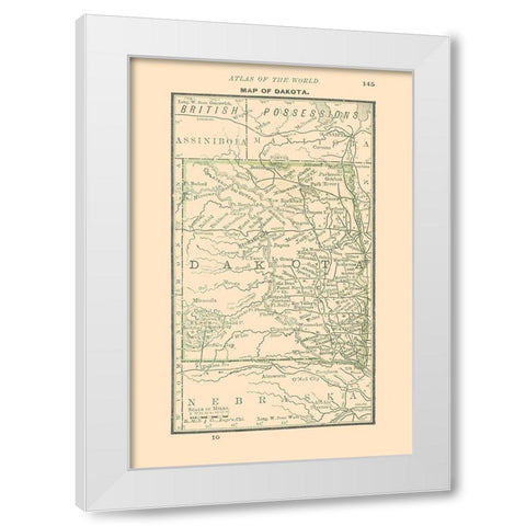 Dakota - Alden 1886 White Modern Wood Framed Art Print by Alden