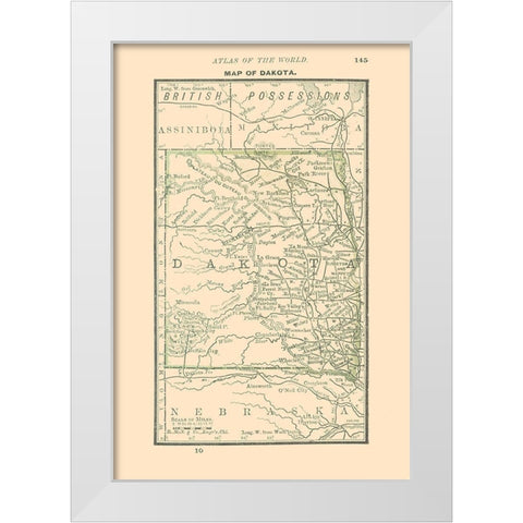 Dakota - Alden 1886 White Modern Wood Framed Art Print by Alden