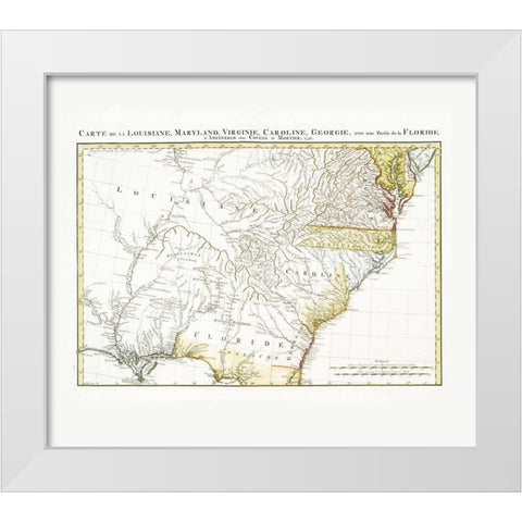 Eastern United States - Covens  1758 White Modern Wood Framed Art Print by Covens