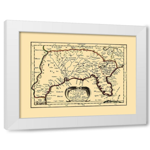 Florida - Sanson White Modern Wood Framed Art Print by Sanson