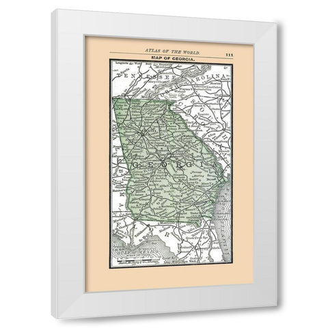 Georgia - Alden 1886 White Modern Wood Framed Art Print by Alden