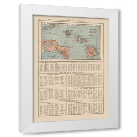 Hawaii - Reynold 1921 White Modern Wood Framed Art Print by Reynold