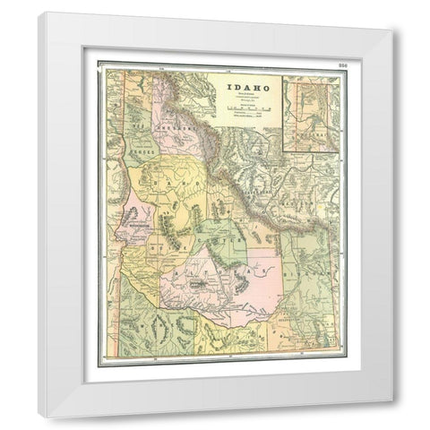 Idaho - Johnson 1888 White Modern Wood Framed Art Print by Johnson