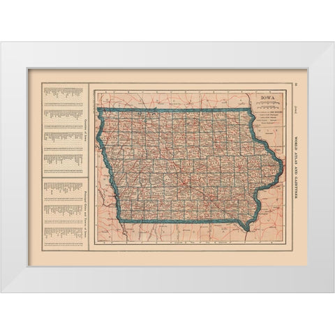 Iowa - Reynold 1921 White Modern Wood Framed Art Print by Reynold