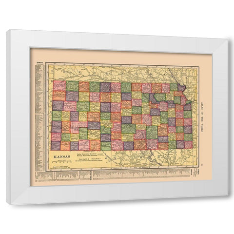Kansas - Hammond 1910 White Modern Wood Framed Art Print by Hammond