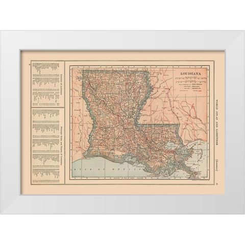 Louisiana - Reynold 1921 White Modern Wood Framed Art Print by Reynold