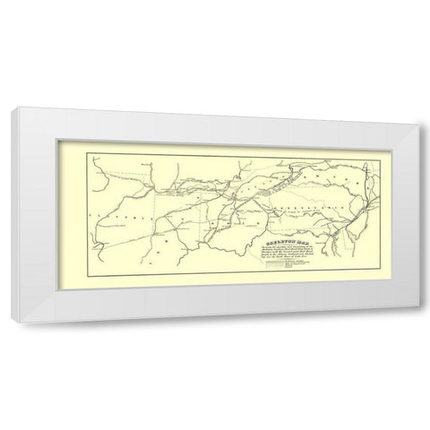 Michigan Southern Railroad Skeleton - Jervis 1850 White Modern Wood Framed Art Print by Jervis