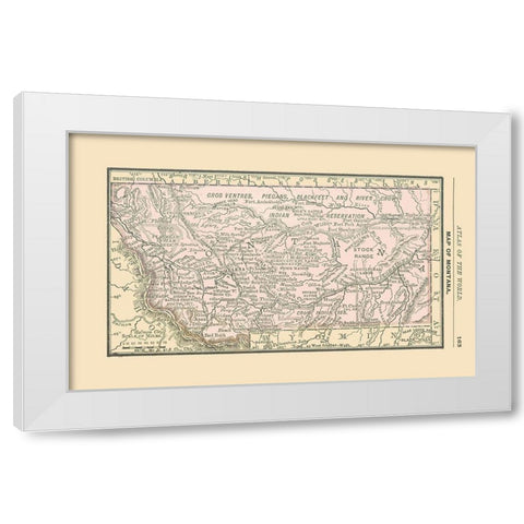 Montana - Alden 1886 White Modern Wood Framed Art Print by Alden
