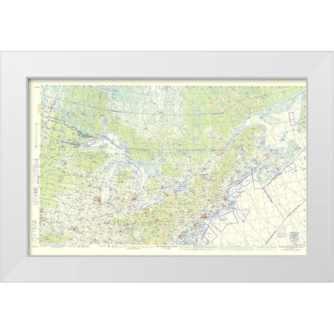 Northeast United States Aeronautical - USAF 1961 White Modern Wood Framed Art Print by USAF