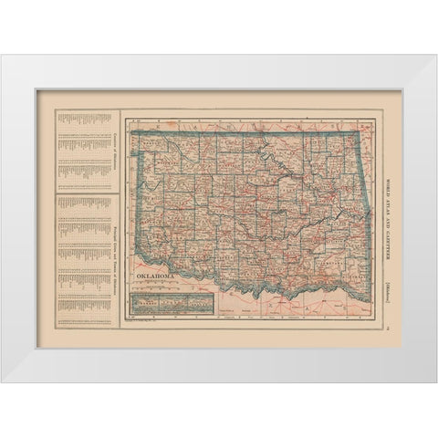Oklahoma - Reynold 1921 White Modern Wood Framed Art Print by Reynold