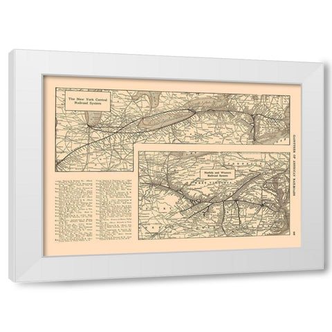 New York Central Railroad, Norfolk - Reynold 1921 White Modern Wood Framed Art Print by Reynold