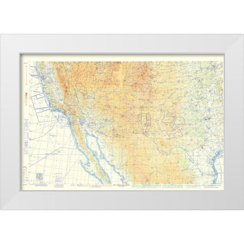 Southwest United States Aeronautical - USAF 1962 White Modern Wood Framed Art Print by USAF