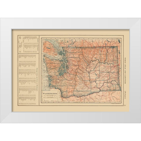 Washington - Reynold 1921 White Modern Wood Framed Art Print by Reynolds