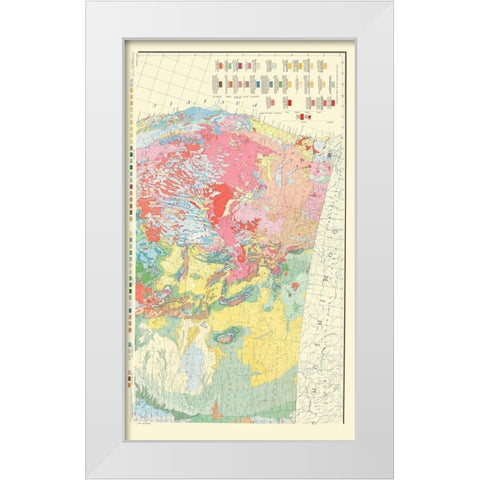 Northwest United States - USGS 1932 White Modern Wood Framed Art Print by USGS