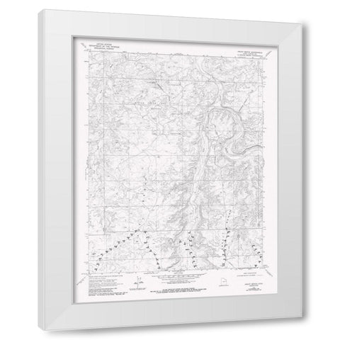 Archy Bench Utah Quad - USGS 1968 White Modern Wood Framed Art Print by USGS