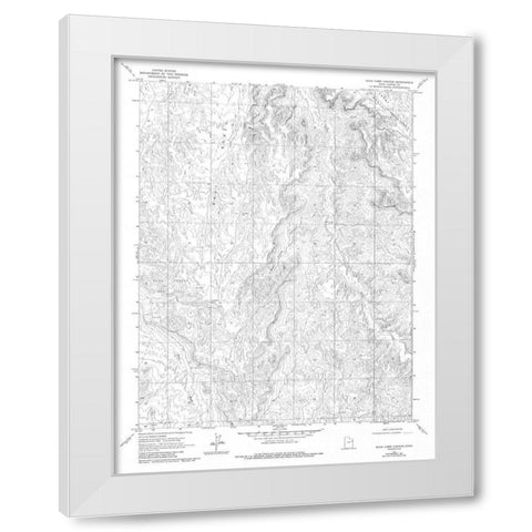 Buck Camp Canyon Utah Quad - USGS 1968 White Modern Wood Framed Art Print by USGS