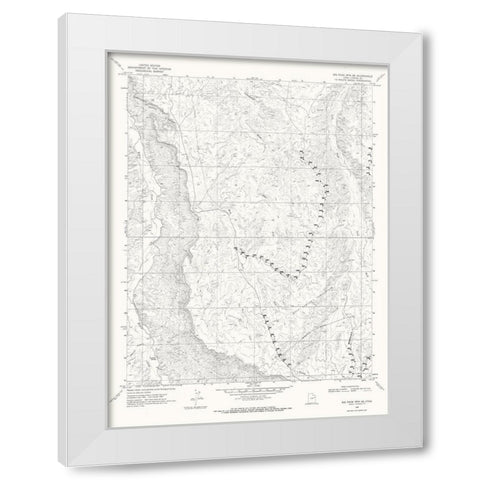 Big Pack Mountain Utah Quad - USGS 1968 White Modern Wood Framed Art Print by USGS