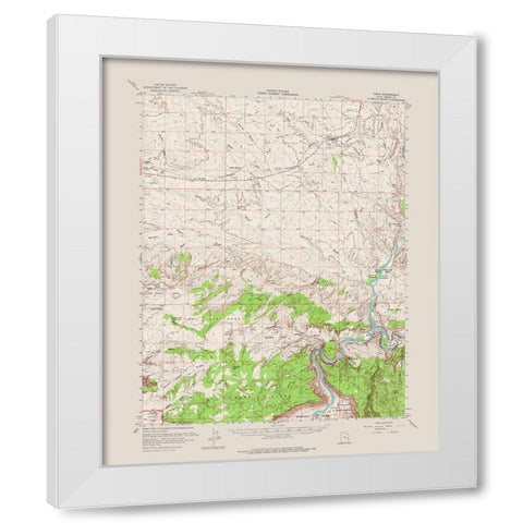 Cisco Utah Quad - USGS 1958 White Modern Wood Framed Art Print by USGS