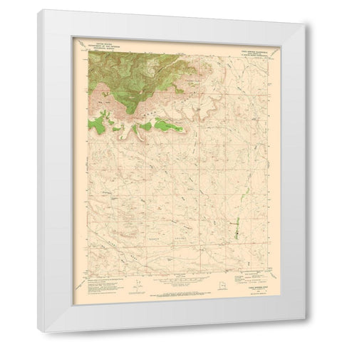 Cisco Springs Utah Quad - USGS 1970 White Modern Wood Framed Art Print by USGS