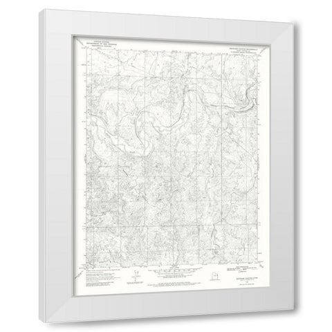 Southam Canyon Utah Quad - USGS 1968 White Modern Wood Framed Art Print by USGS