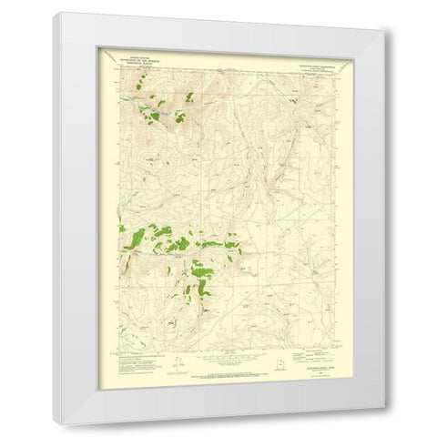 Sheeppen Creek Utah Quad - USGS 1969 White Modern Wood Framed Art Print by USGS