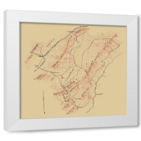 Alleghany County Virginia -1972 White Modern Wood Framed Art Print by Unknown
