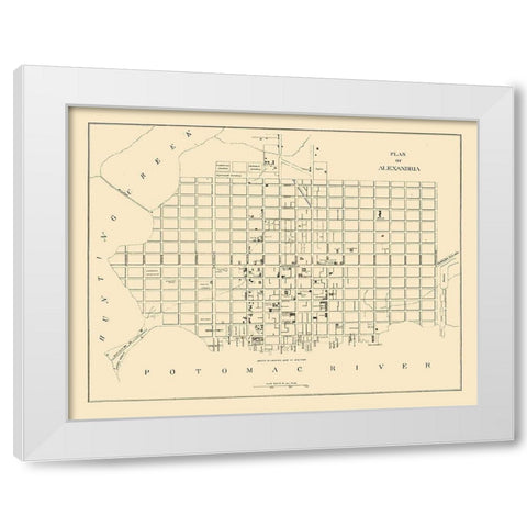 Alexandria Virginia - 1862 White Modern Wood Framed Art Print by Unknown