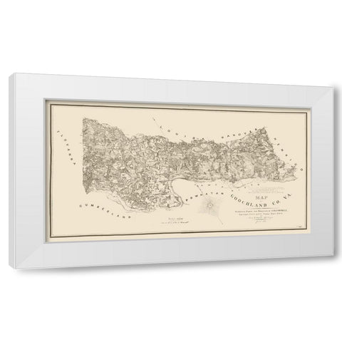 Goochland County Virginia - Cafsell 1863 White Modern Wood Framed Art Print by Cafsell