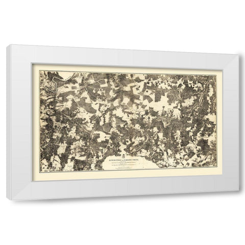 Jetersville Salilors Creek Virginia - Michler 1864 White Modern Wood Framed Art Print by Michler