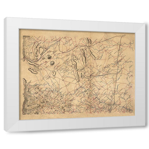Rappahannock County Virginia - 1860 White Modern Wood Framed Art Print by Unknown
