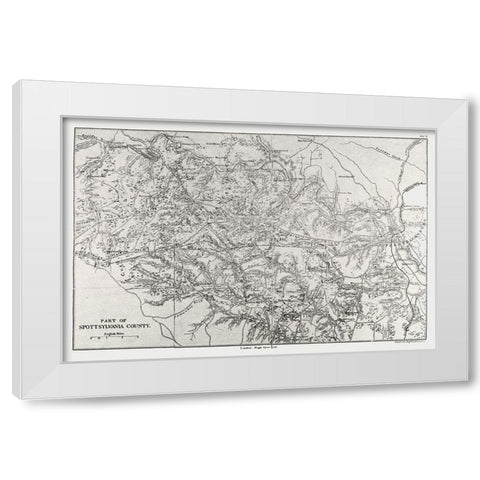 Spotsylvania County Virginia - Stanford 1860 White Modern Wood Framed Art Print by Stanford