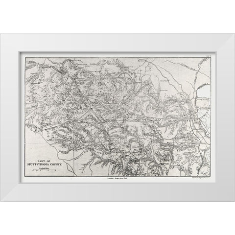 Spotsylvania County Virginia - Stanford 1860 White Modern Wood Framed Art Print by Stanford