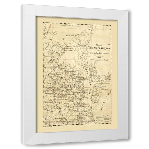 Virginia Tidewaters - Hotchkiss 1873 White Modern Wood Framed Art Print by Hotchkiss