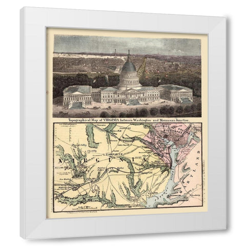 Virginia - Magnus 1861 White Modern Wood Framed Art Print by Magnus