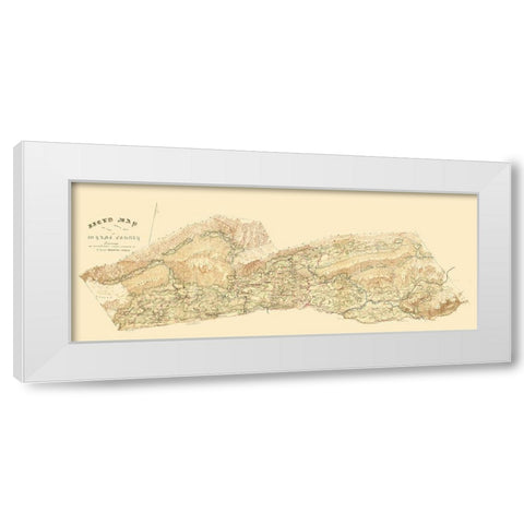 Wythe County North Virginia - Matthews 1860 White Modern Wood Framed Art Print by Matthews