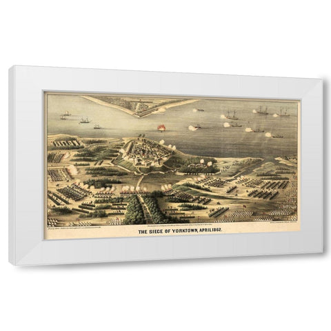 Yorktown Virginia - Worest 1862 White Modern Wood Framed Art Print by Worest