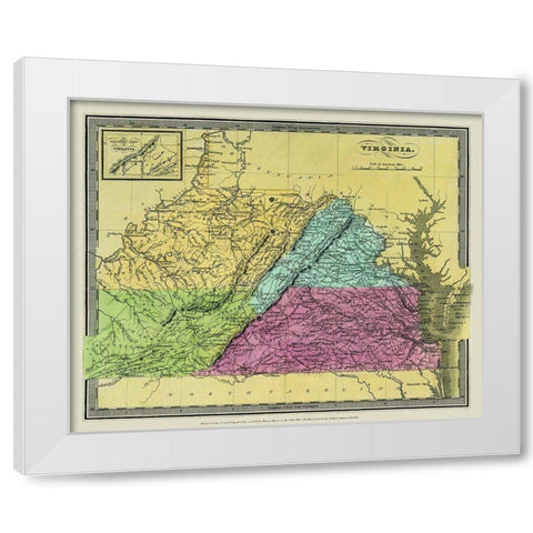 Virginia - Burr 1834 White Modern Wood Framed Art Print by Burr