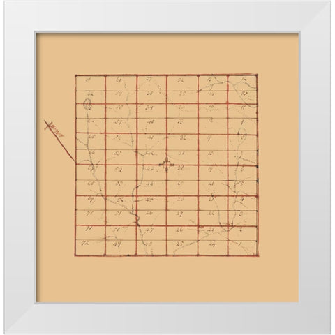 Cabot Vermont - 1780 White Modern Wood Framed Art Print by LOC