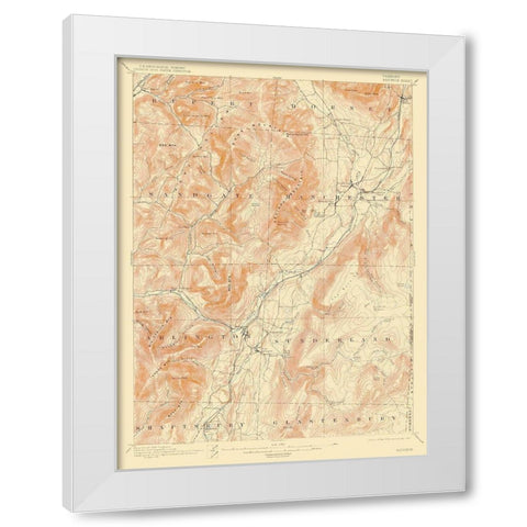 Equinox Vermont Quad - USGS 1900 White Modern Wood Framed Art Print by USGS