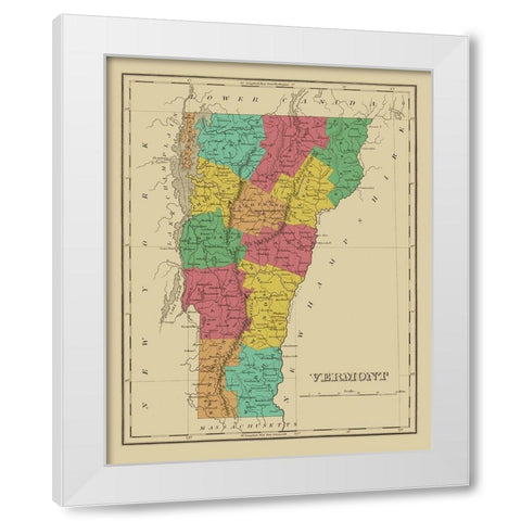 Vermont - Finley 1831 White Modern Wood Framed Art Print by Finley