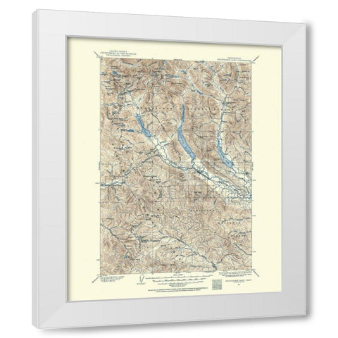 Snoqualmie Pass Washington Quad - USGS 1901 White Modern Wood Framed Art Print by USGS