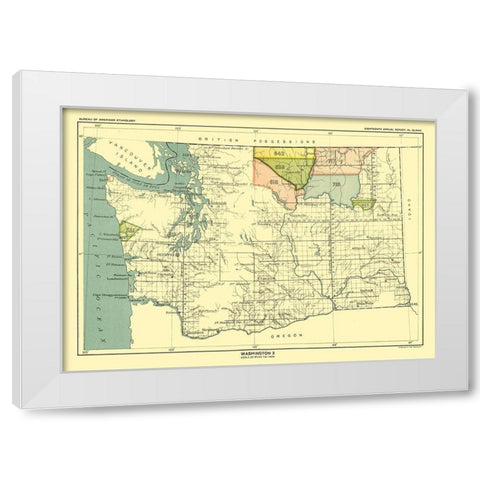 Washington - Hoen 1896 White Modern Wood Framed Art Print by Hoen