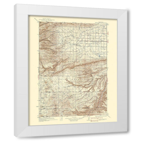 White Swan Washington Quad - USGS 1937 White Modern Wood Framed Art Print by USGS