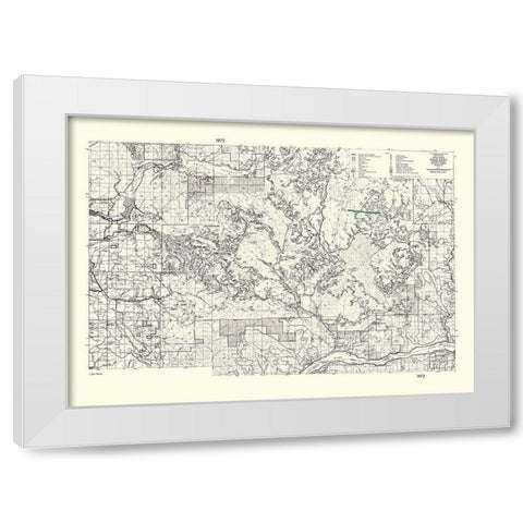 Wind River Washington Quad - USDA 1972 White Modern Wood Framed Art Print by USDA